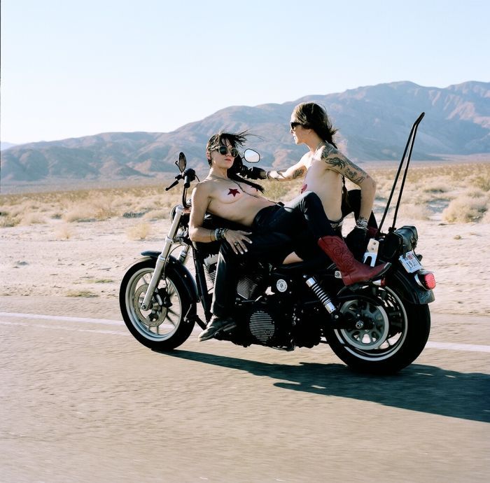 Girls on a motorcycle in Guntur