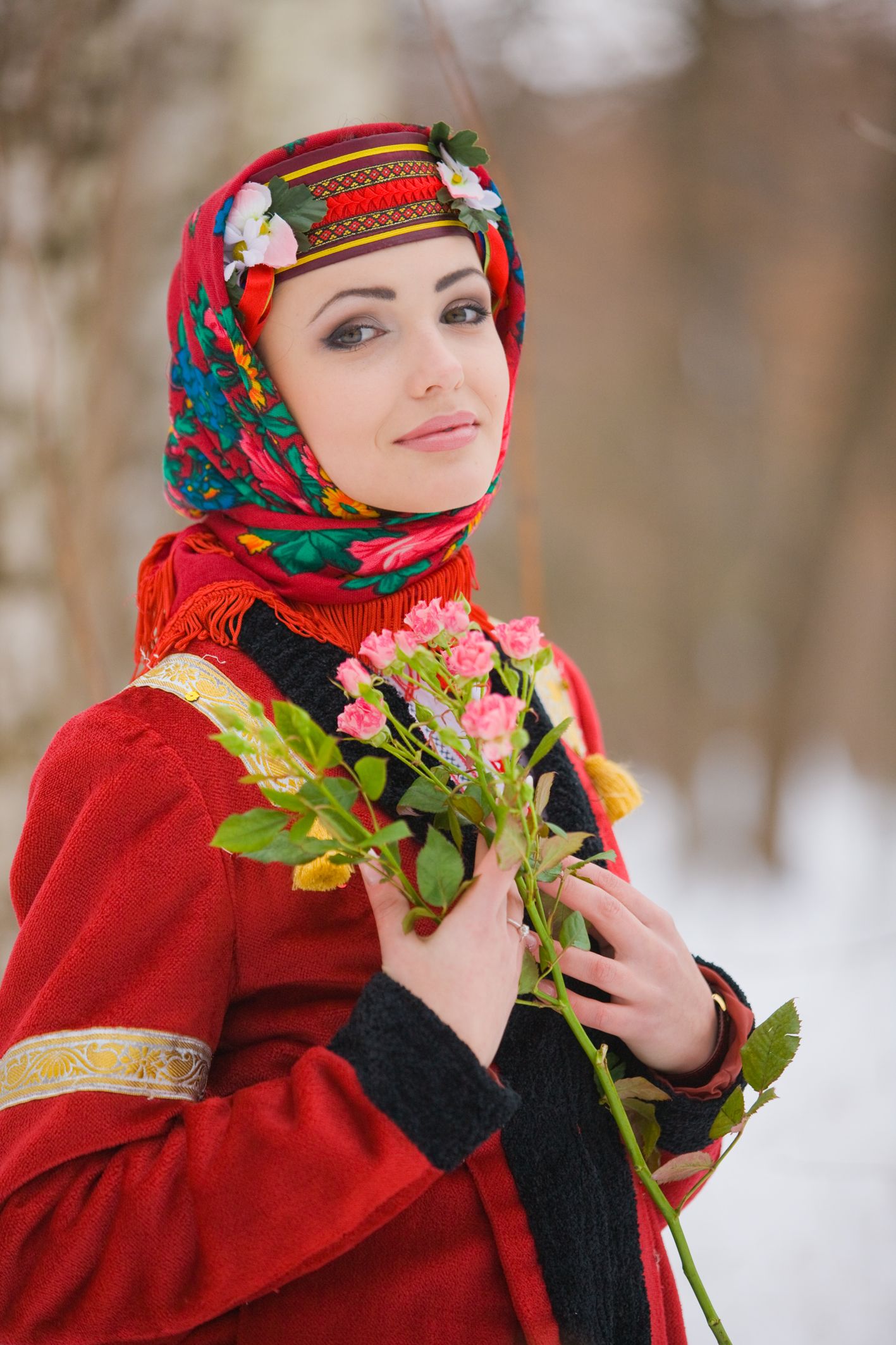 Sexy girl Girls in Slavic costumes in Guntur