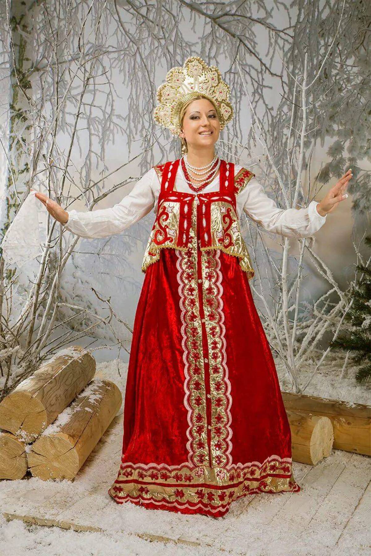 Girls in Slavic costumes in Guntur
